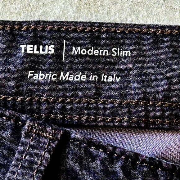 AG Adriano Goldschmied Tellis Modern Slim Sueded Sateen Pants Black Size 32x34 - Picture 10 of 16